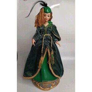 Barbie As Scarlett’s O’Hara Green Drapes Dress Music Tara's Theme Ceramic Enesco